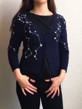 Anthropologie Moth Constellation Sweater Cardigan